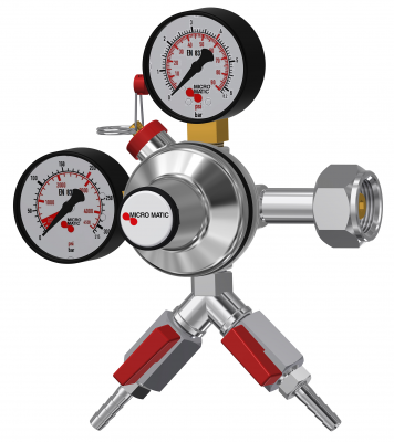 Редуктор Micro Matic Premium Plus 0-6/4bar 2 выхода, вентили отсечки в Сочи